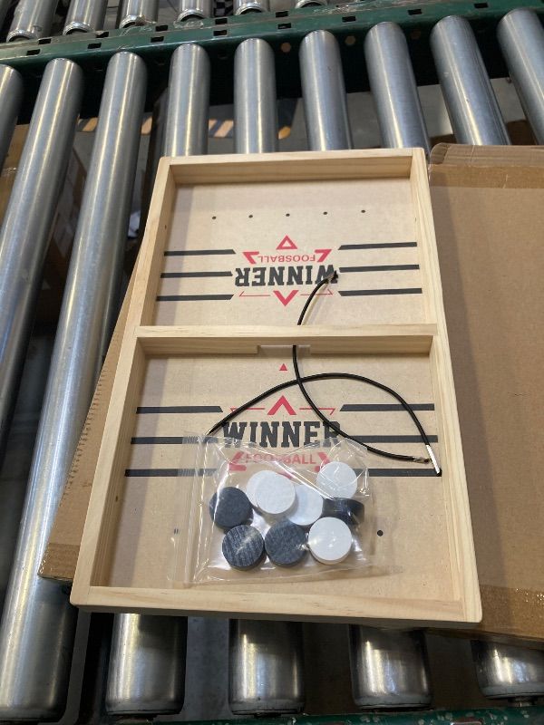 Photo 1 of 22.8" Foldable Large Fast Sling Puck Game, Slingshot Games Toy for Adults -Child,Table Desktop Battle Wooden Hockey Table Game, Family Foosball Winner Board Games Toys
