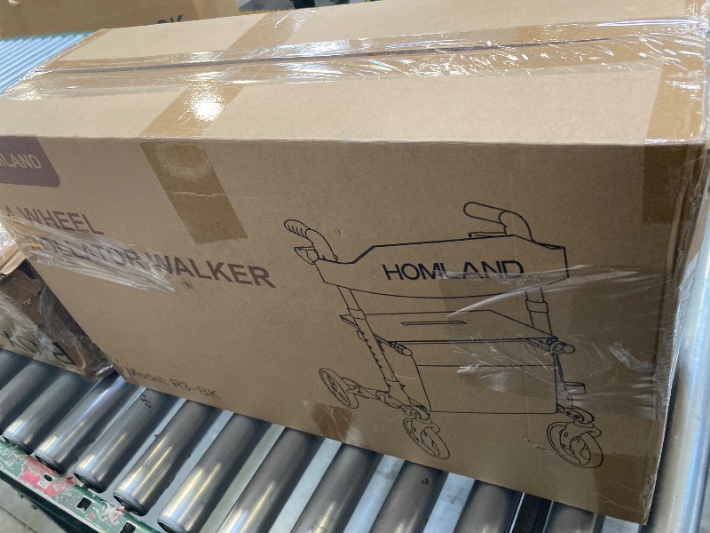 Photo 1 of Foldable Walkers for Seniors with Seat, Height Adjustable Rollator Walker, 8" Big Wheels Rolling Walker for All Terrain, Aluminum Lightweight Walker.
