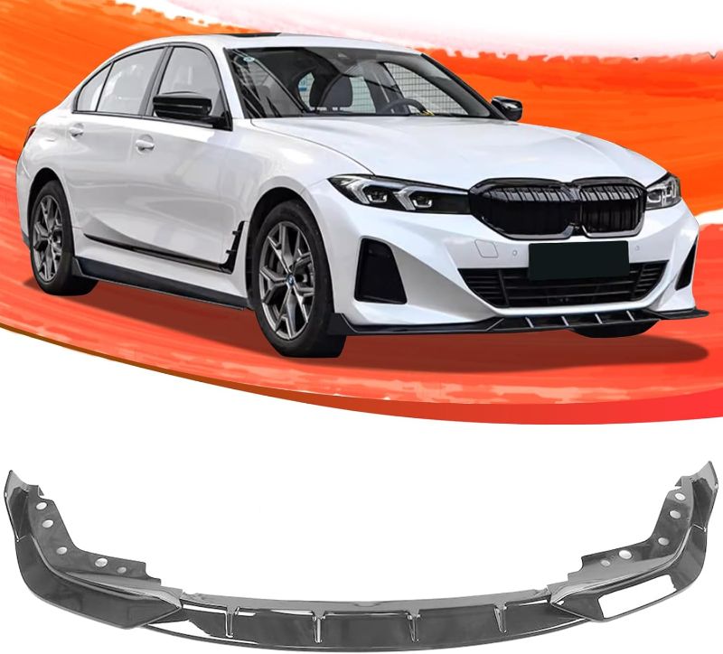 Photo 1 of G20 Front Lip Compatible with 2019-2022 3 Series G20 Sedan 320i 330i 330e M340i 318d 320d 330d 3Pcs Lip Chin Spoiler Gloss Black Front Bumper

