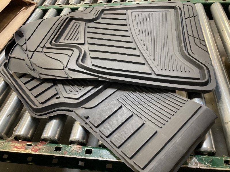 Photo 1 of FH Group Car Floor Mats - Heavy-Duty Rubber Floor Mats for Cars, Universal Fit 3 Rows Full Set, Trimmable Automotive Floor Mats, ClimaProof Floor Mats, Floor Mats For SUVs, Truck Floor Mats Black
