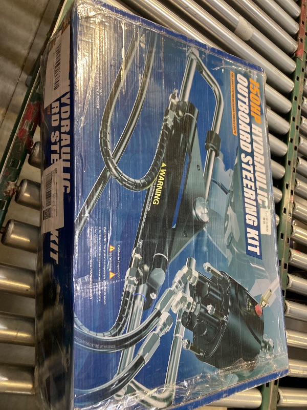 Photo 1 of 150HP Hydraulic Outboard Steering Kit Boat Marine System for Single Station, Single-Engine use Built-in Two-Way Lock Cylinder, 150HP Pump and 26ft High-Strength Nylon Hose
