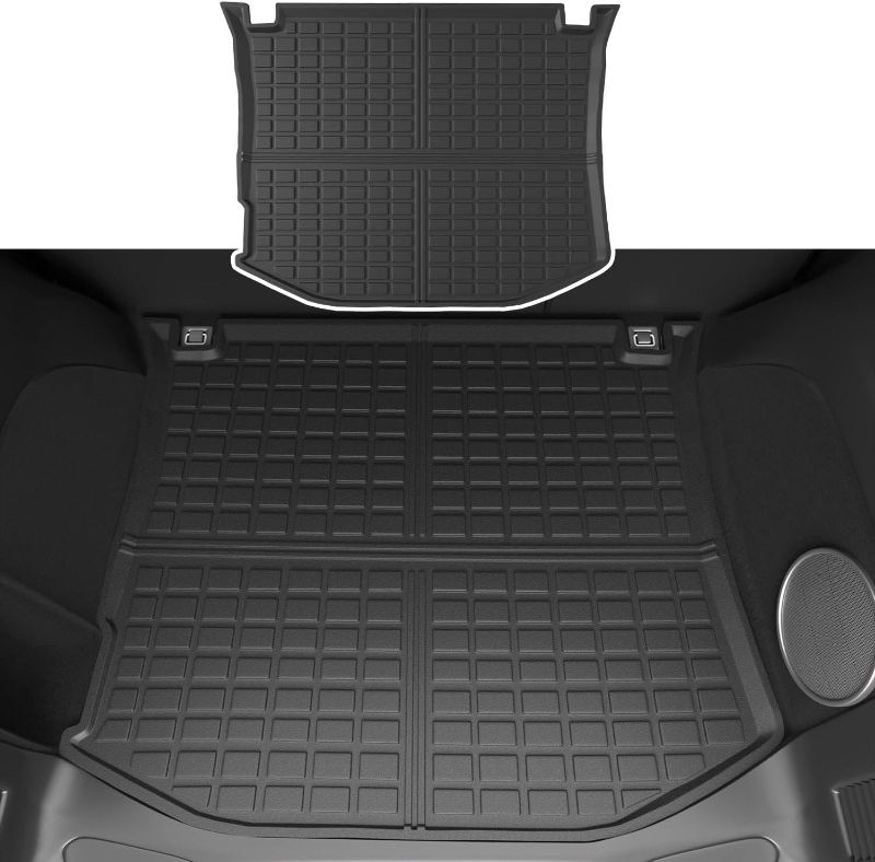 Photo 1 of  Trunk Mat Compatible with 2011-2021 Jeep Grand Cherokee Cargo Liner TPE All Weather Cargo Mat Replacement for 2011-2021 Jeep Grand Cherokee Accessories(Rear Trunk Mat)
