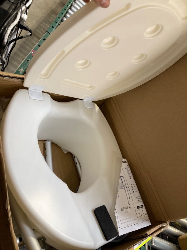 Photo 1 of Raised Toilet Seat with Handles,Elevated Toilet Seat Riser for Seniors,Toilet Lift Seat Riser Adjustable Height& Width?Commode toilet for Elderly,Pregnant and Handicap, Fit Any Toilet
