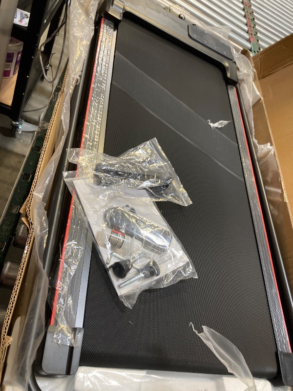 Photo 1 of 12% Incline Walking Pad Treadmill, 320lb Capacity Under Desk Treadmill with Full Manual/3-Preset Countdown/App Mode, Portable Treadmills for Small Spaces, Home, Office
