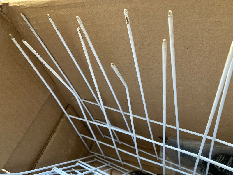 Photo 1 of 31ft(L) x 13in(H) Animal Barrier Fence, 22 Panels No Dig Garden Fence for Dog Rabbit, Rustproof Anti Digging Barrier, Garden Edging Border Ground Defense for Outdoor, Yard, Patio, White