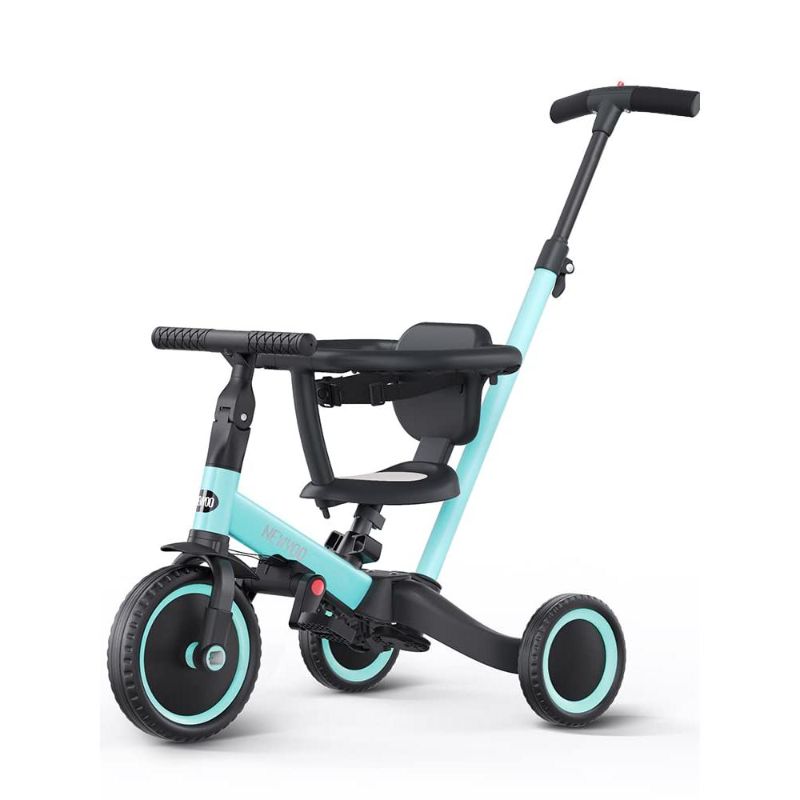 Photo 1 of newyoo 3 in 1 Toddler Tricycle for 1-3 Year Old Girl & Boy, Toddler Bike with Backrest and Seat Belt, Balance Bike with Grow, Removable Pedals, Adjustable Seat and Handle, Blue

