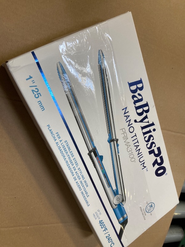 Photo 1 of BaBylissPRO Nano Titanium Flat Iron Hair Straightener, 1" Prima Iconic Hair Straightener Iron & Curling Iron for Professional Salon Results and All Hair Types