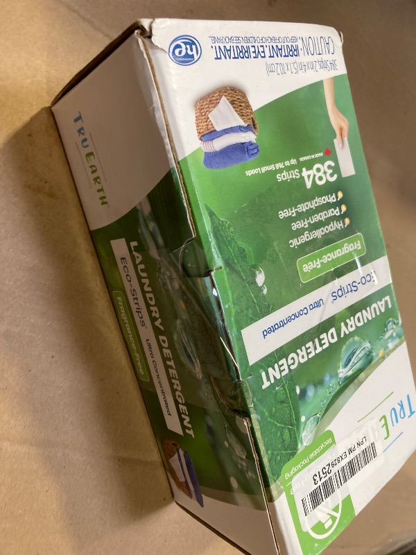 Photo 1 of Tru Earth Compact Dry Laundry Detergent Sheets, Unscented -  - Paraben-Free - Original Eco-Strip Liquidless Detergent, Travel Sheets, Bulk