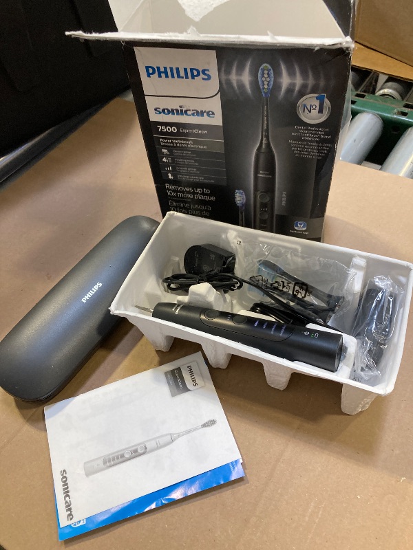 Photo 1 of Philips Sonicare ExpertClean 7500 Black, Rechargeable Electric Power Toothbrush, HX9690/05
