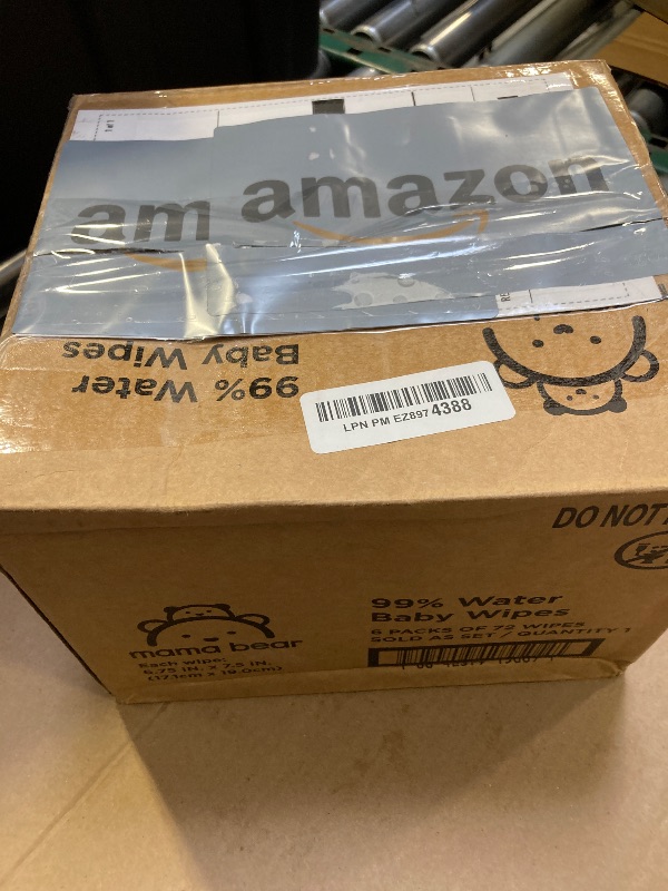 Photo 1 of 4pack only---Amazon Brand - Mama Bear 99% Water Based Baby Wipes, Hypoallergenic for Sensitive Skin, Fragrance Free, 