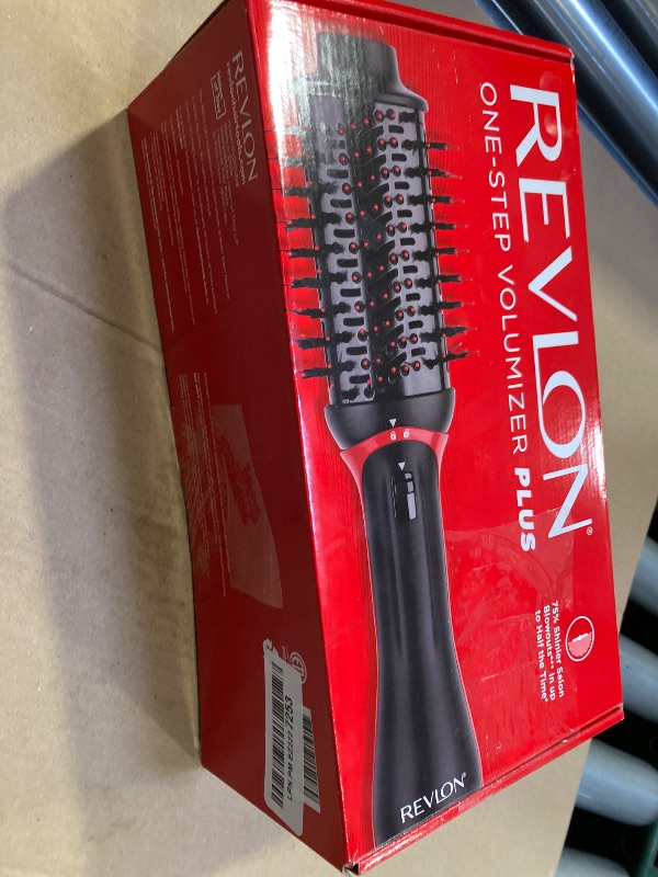Photo 1 of REVLON One Step Volumizer PLUS Hair Dryer and Styler - More Volume, Less Damage, and More Styling Control for Easy and Fast Salon-Style Blowouts, Plus Travel Friendly (Black)