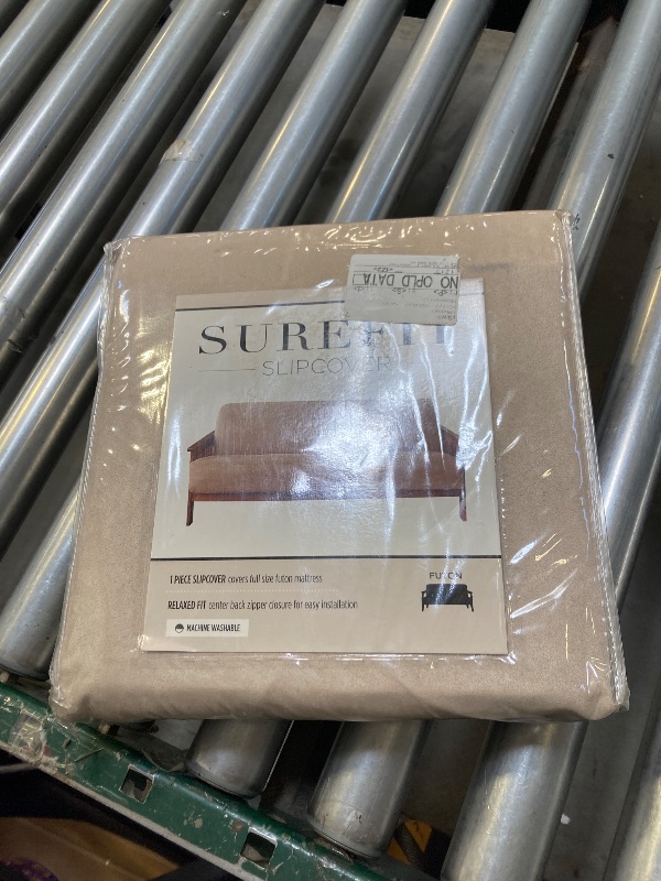 Photo 1 of SureFit Home Décor Soft Suede Futon Slipcover, Polyester, Machine Washable, One Piece, Taupe Color