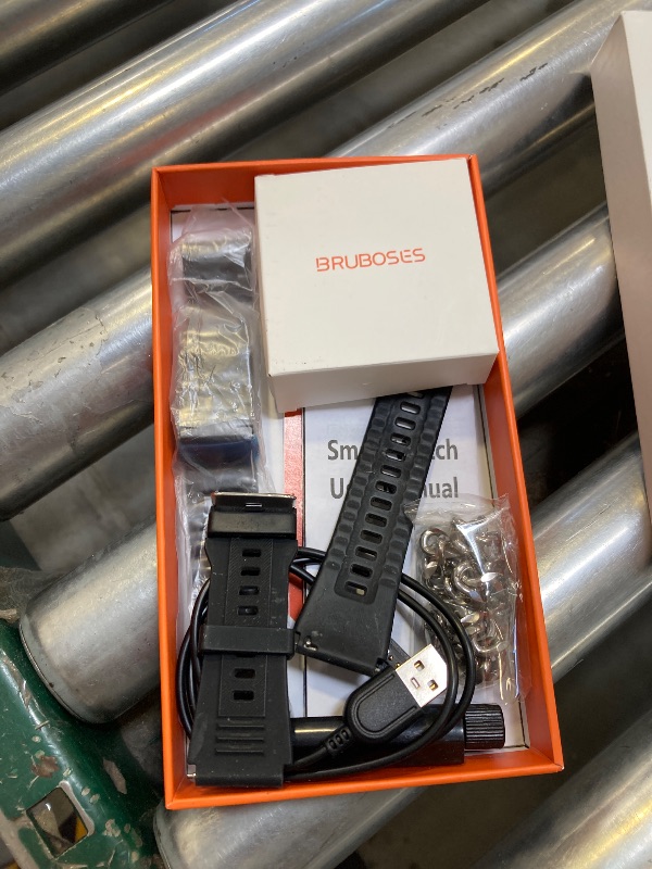 Photo 1 of BRUBOSES Smart Watch for Men Military Answer/Make Call 2.01? Display 170+ Sports Modes Fitness Smart Watch IP68 Waterproof 30 Days Standby Smartwatch for Android iOS Black (2 Straps)