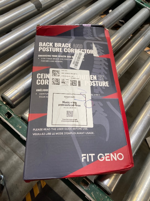 Photo 1 of Fit Geno Back Brace Posture Corrector for Women and Men, Shoulder Straightener, Adjustable Full Back Support, Upper and Lower Back Pain Relief - Scoliosis, Hunchback, Hump, Thoracic, Spine Corrector