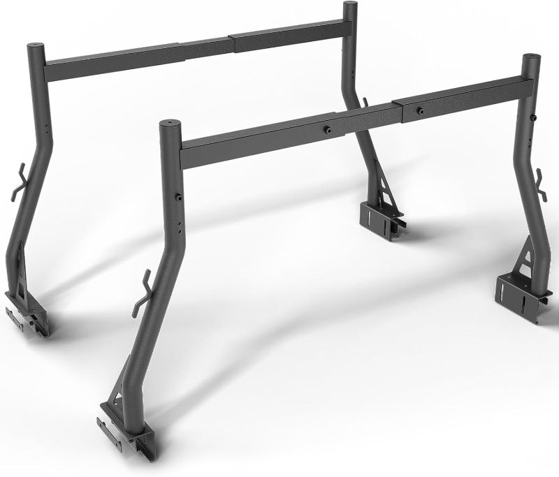Photo 1 of Universal Truck Bed Ladder Rack, Non-Drilling, 900 LBS Load Capacity, Fit Most Truck Bed Ranging from 46" to 71" Wide, Extendable Heavy Duty Steel Cargo Rack for Kayak, Surfboard, Lumber, Ladder
