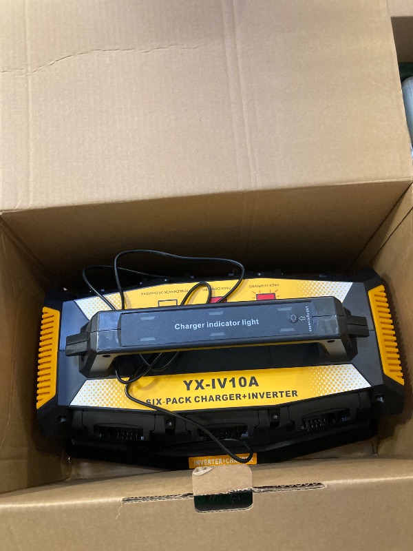 Photo 1 of 1000W Power Inverter for Dewalt 20V Battery,Compatible Battery Charger of 6 Ports Each 6A,20V to 110V Pure Sine Wave Inverter with 3 USB-A/Type-C/DC Port, Light,Cigarette Lighter Socket for Emergency
