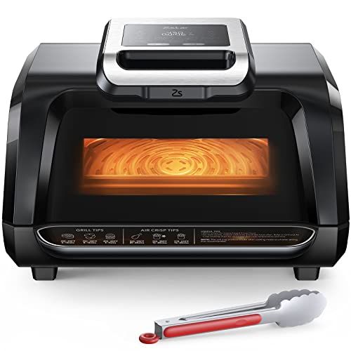 Photo 1 of GarveeTech Indoor Electric Grill with See-Through Window, All-in-One Smokeless Air Fryer Oven for Roast Bake Dehydrate Broil, 450°F 1750W 