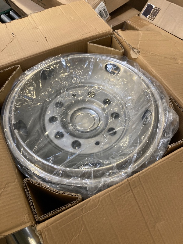 Photo 1 of 19.5 Inch Polished Stainless Steel Dually Wheel Simulators - Front & Rear Set of 4 - Bolt-On Covers for 2012-2025 Ram 4500 5500-10 Lug Hub Caps - Fits 2WD/4WD Models

