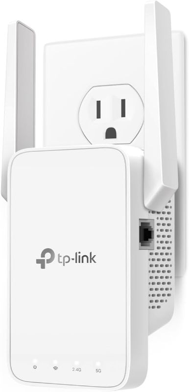 Photo 1 of TP-Link AC1200 WiFi Extender, 2025 Wirecutter Best WiFi Extender, 1.2Gbps Home Signal Booster, Dual Band 5GHz/2.4GHz, Up to 1600 Sq.ft and 32 Devices, EasyMesh Compatible, One Ethernet Port (RE315)
