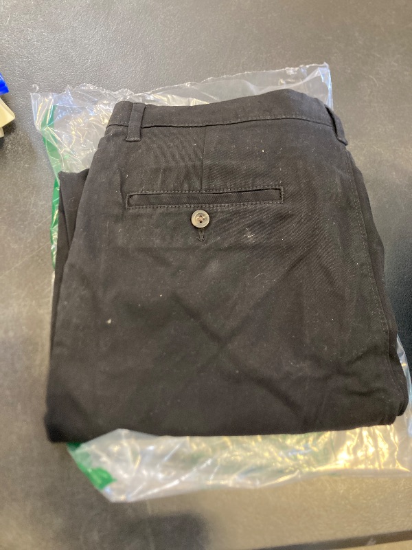 Photo 1 of Amazon Essentials Men's Athletic-Fit Casual Stretch Chino Pant (Available in Big & Tall), Black, 32W x 34L