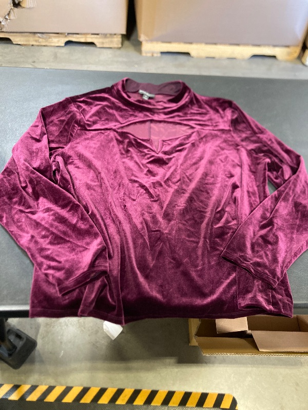 Photo 1 of bold elements red velvet long sleeve size 3xl