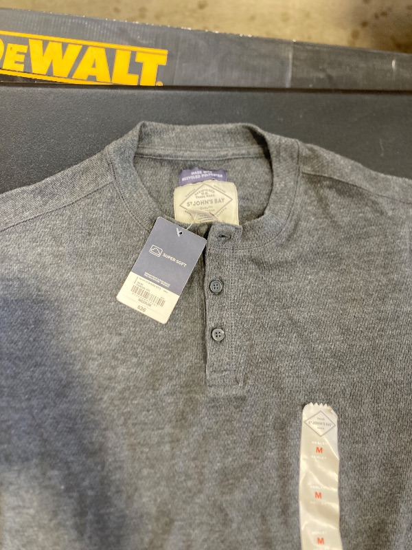 Photo 1 of st johns bay mens grey long sleeve crew neck size medium 