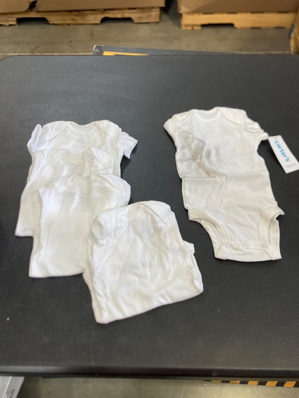 Photo 1 of carters 5 pack white baby onsie size 3m 1 is dirty 