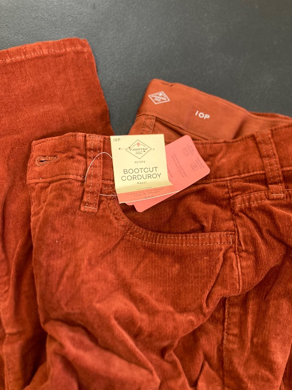 Photo 1 of st johns bay bootcut corduroy mid rise pants size 10 P 