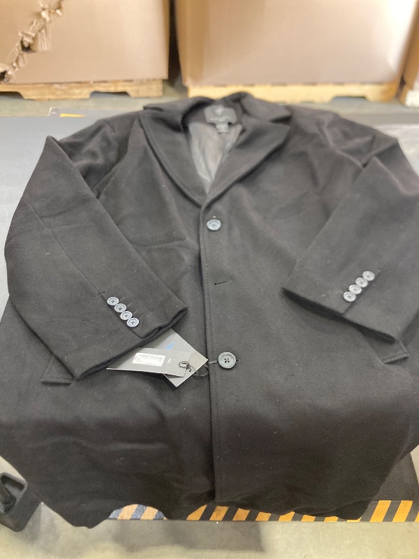 Photo 1 of shaquille o'neal black long trench coat size 3xl