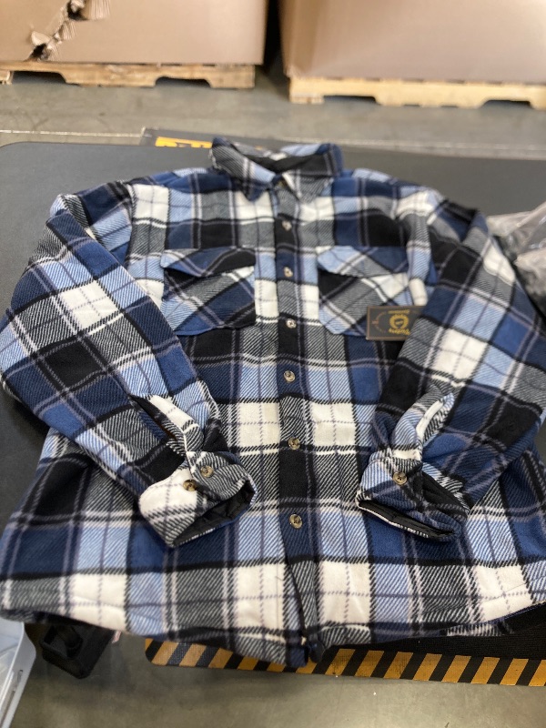 Photo 1 of Victory Sherpa Lined Fleece Shirt Jacket, Large, Blue
