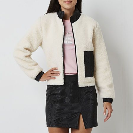 Photo 1 of Juicy by Juicy Couture Womens Sherpa Bomber Jacket, X-small, White
