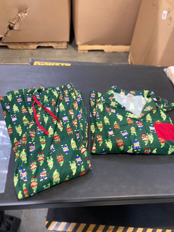 Photo 1 of northpole 2 piece elf pajama set size medium 