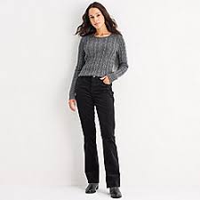 Photo 1 of st johns bay bootcut corduroy mid rise black pants size 18w
