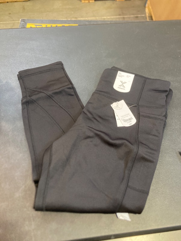 Photo 1 of xersion slim straight high rise black leggings size xl