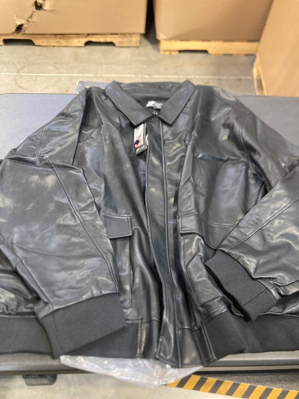 Photo 1 of jason bolden black faux leather jacket size 5xl