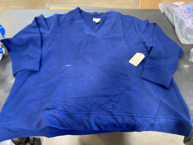Photo 1 of st johns bay 2xl navy blue long sleeve v-neck 