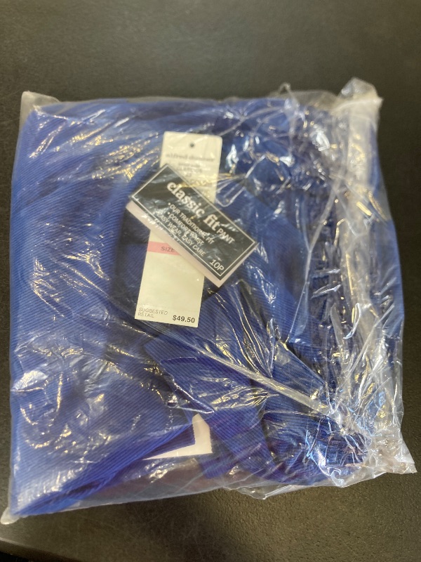 Photo 1 of Alfred Dunner Classics Womens Mid Rise Straight Corduroy Pant, 10 Petite Short, Blue
