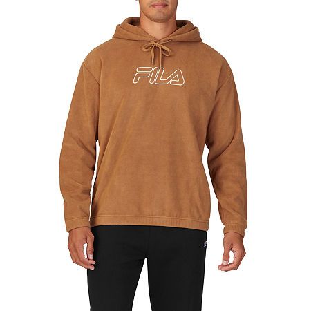 Photo 1 of Fila Polar Fleece Hoodie Mens Long Sleeve Hoodie, Xx-large, Brown
