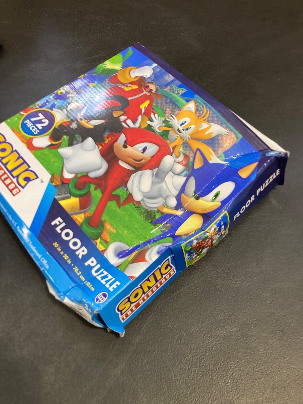 Photo 1 of Sonic the Hedgehog Floor Puzzle for Kids Set - Bundle with 72 Piece Sonic Floor Puzzle, Stickers, Tattoos, More | Sonic Jigsaw Puzzles for Kids Ages 4-8