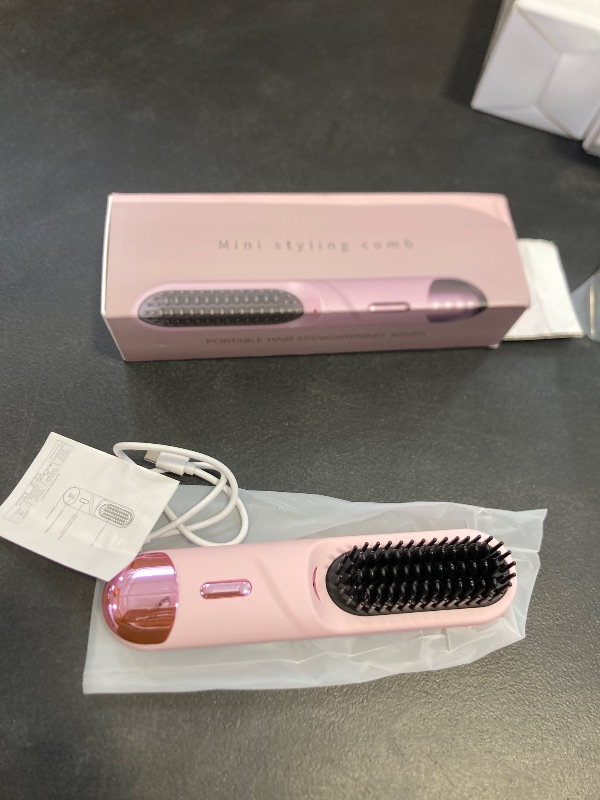 Photo 1 of 2025 New Upgraded Cordless Hair Straightener Brush 300 Million Negative Ionic Portable Hair Straightener Comb for Women with 4 Temps Fast Heating MCH Ceramic Coating Smooth Frizz - Free Hair