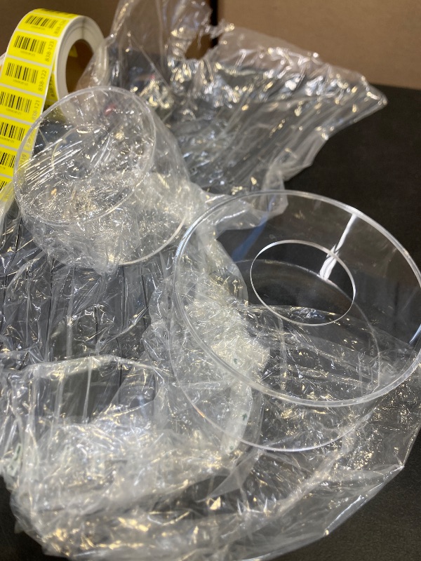 Photo 1 of 2 Pcs Acrylic Cake Stand, Clear Cake Cupcake Display Stand for Party Wedding 6" & 8" Round Display Centerpiece Tier Floating Cup Supports Stands for Stacking for Wedding Party Dessert Table