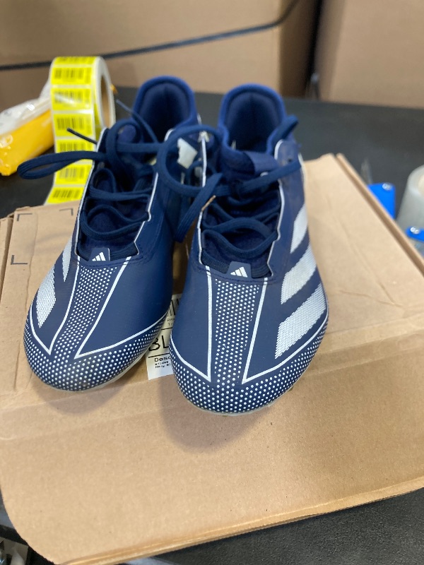 Photo 1 of adidas Men's Adizero Electric.1 American Football Sneaker, Team Navy Blue/White/Team Navy Blue(2024), 8.5
