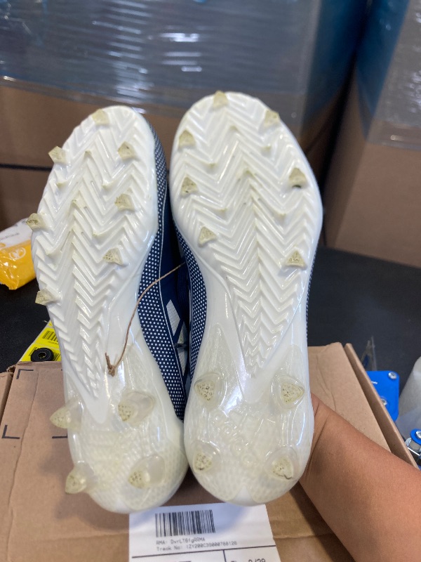 Photo 1 of adidas Men's Adizero Electric.1 American Football Sneaker, Team Navy Blue/White/Team Navy Blue(2024), 8.5