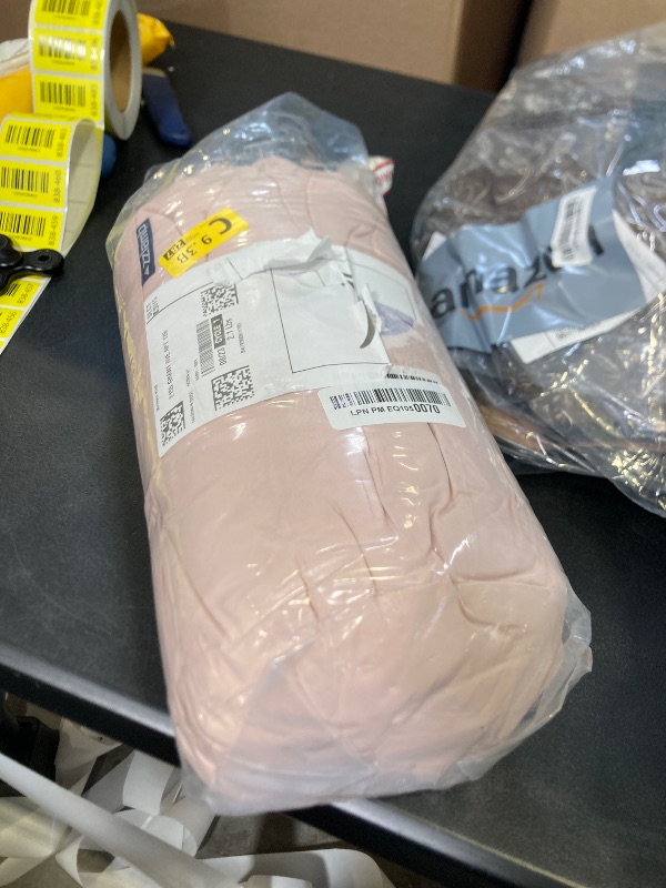 Photo 1 of zzlamb Packable & Lightweight Camping Blanket, Soft Travel Duck Down Throw 650 Fill Power, Compact Warm Down Lap Blanket for Couch Airplane Car Picnic RV Backpacking Beach, 50x77in Cherry Pink
