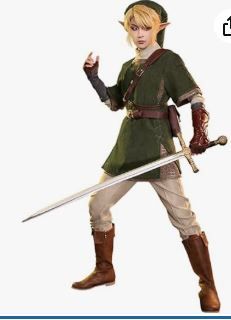 Photo 1 of LARGE- KIRA KIRA Link Cosplay Costume Doki-SR full Set Wild Deluxe Link Outfit for Men Women Halloween Cosplay Costume Outfit

