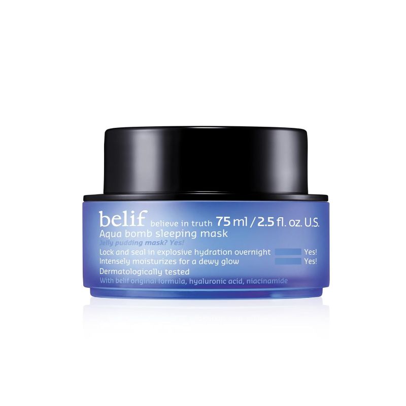 Photo 1 of belif Vitamin E Jelly Overnight Mask – Hydrating & Plumping Face Moisturizer with Red Algae & Jojoba Oil, Deep Repair for Glass Skin, Korean Sleeping Mask for Intense Hydration & Radiance, 2.53 fl oz

