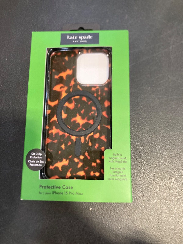 Photo 1 of kate spade new york iPhone 15 Pro Max Case, Compatible with MagSafe - Tortoiseshell