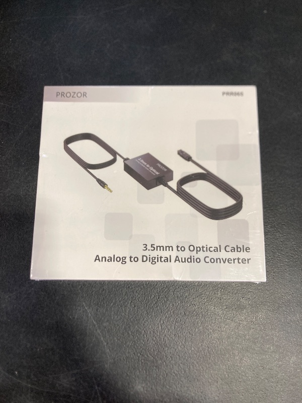 Photo 1 of PROZOR 3.5mm to SPDIF Converter Analog to Digital Audio Cable ADC Adapter for Enhanced Sound Toslink Optical Output 3.5mm to Optical Cable for Gaming Consoles Computers and Projectors etc