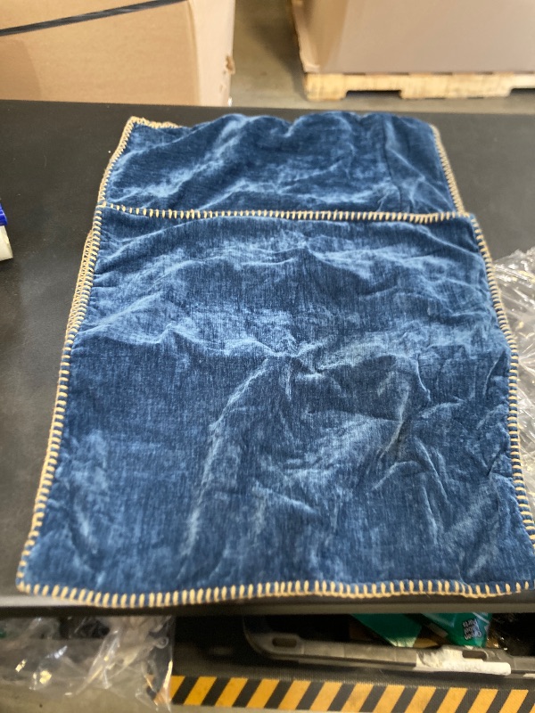 Photo 1 of 2 pack blue couch pillowcase covers