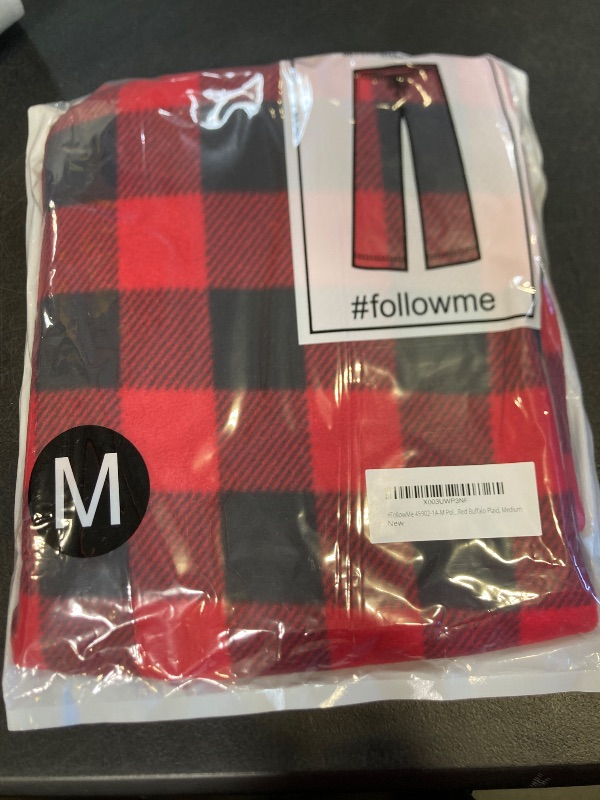 Photo 1 of #FollowMe 45902-1A-M Polar Fleece Pajama Pants for Men/Sleepwear/PJs, Red Buffalo Plaid, Medium